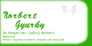 norbert gyurky business card