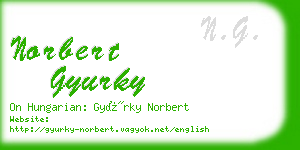 norbert gyurky business card